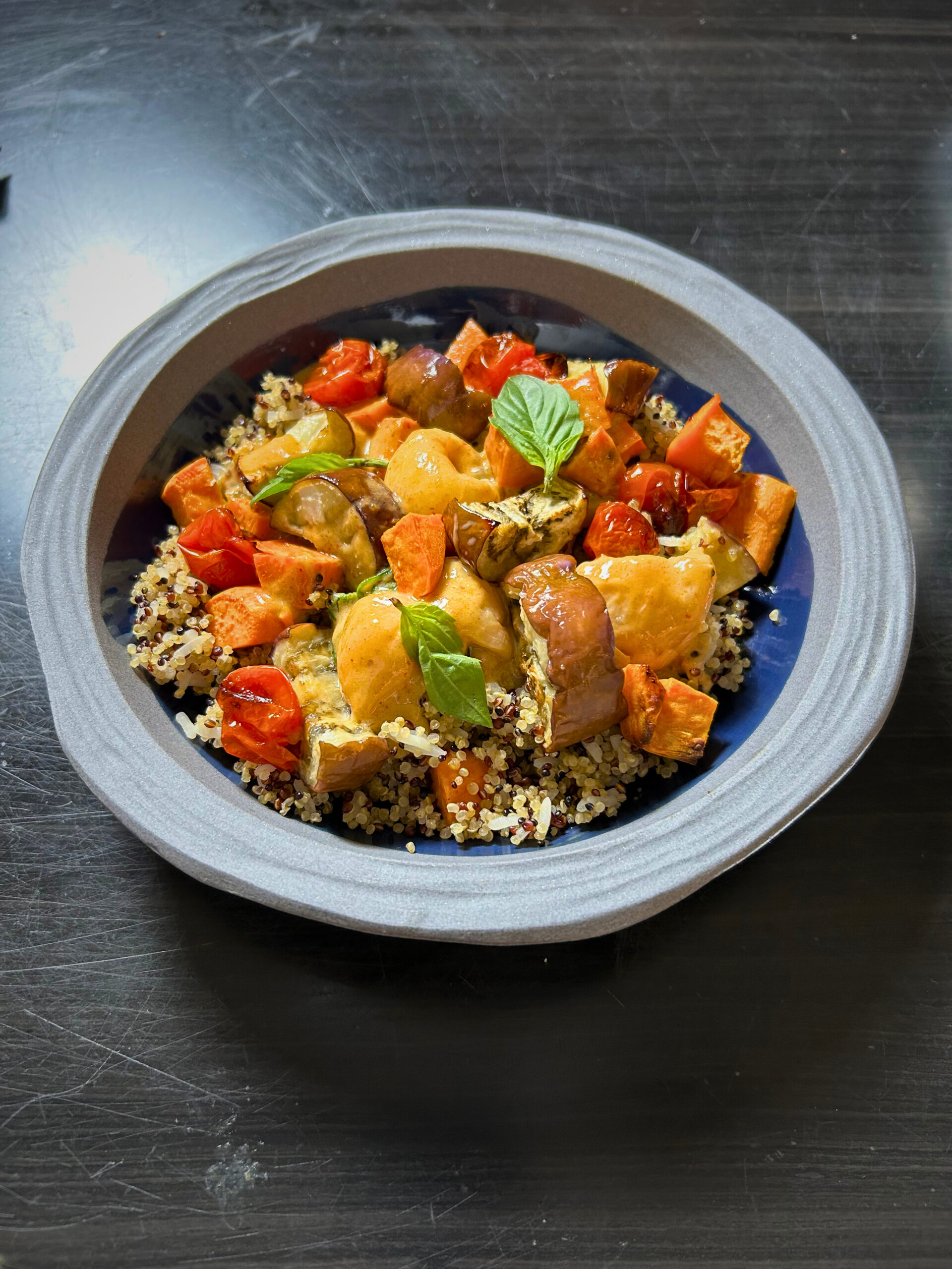 Vegan Roasted Sweet Potato & Eggplant Red Curry