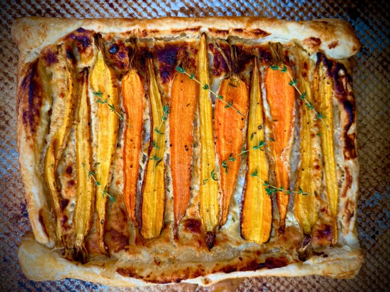 Maple-Glazed Carrot Tart With Gorgonzola & Thyme