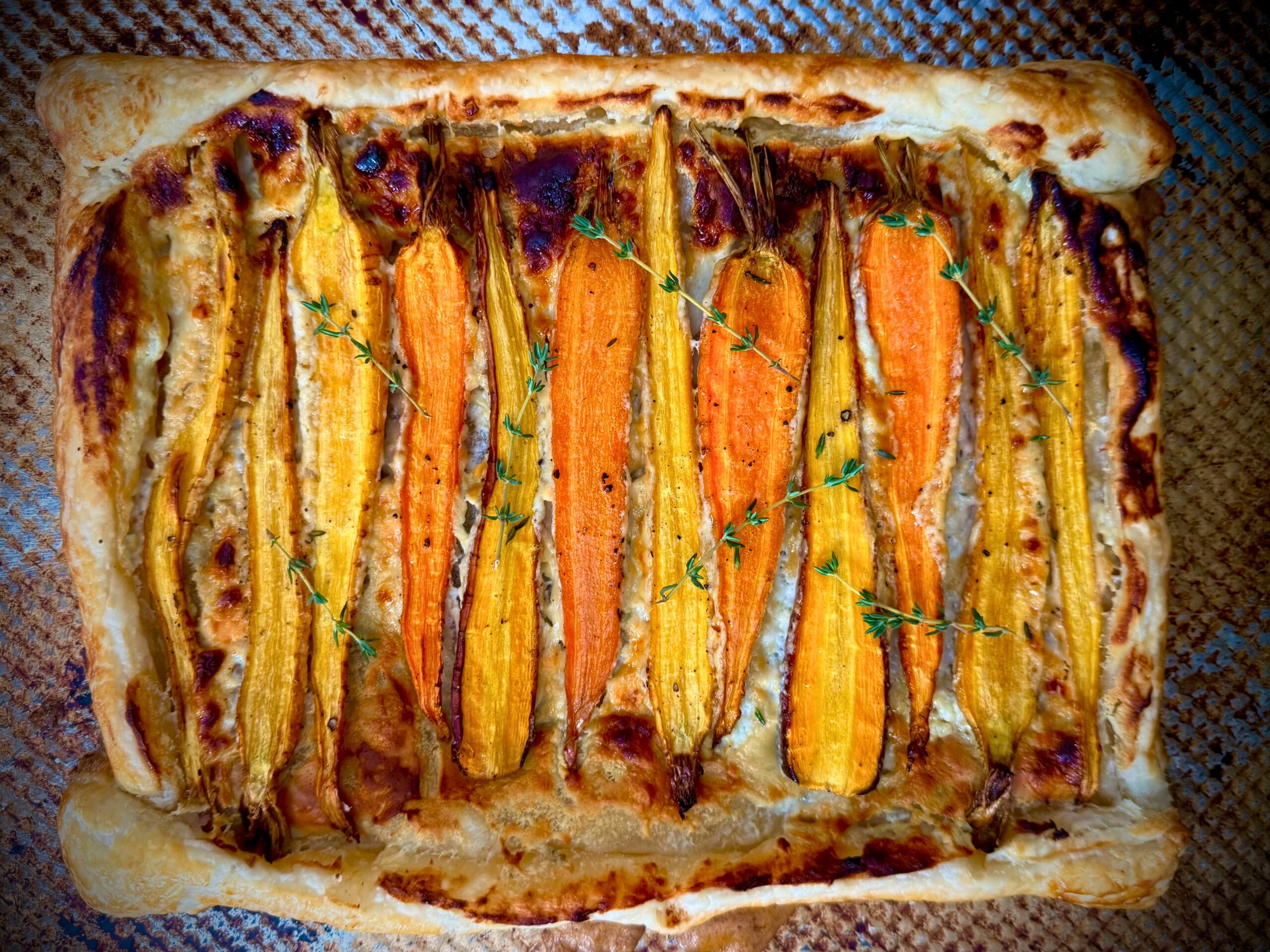 Maple-Glazed Carrot Tart With Gorgonzola & Thyme