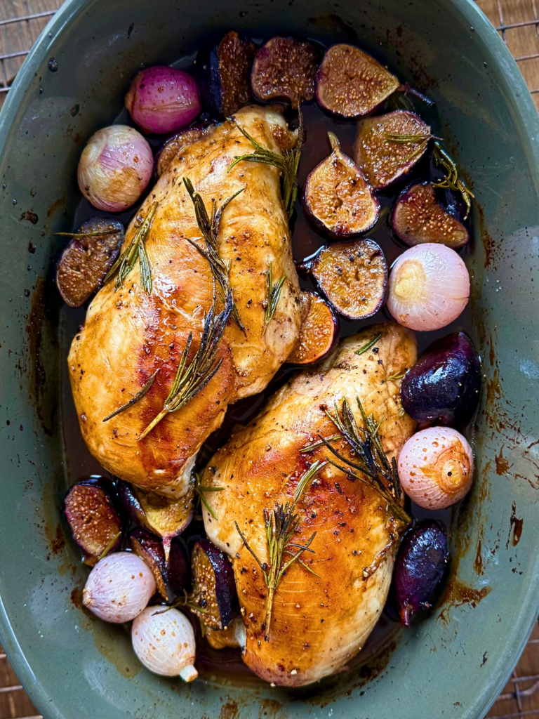 Roast Chicken Breasts with Figs, Rosemary & Balsamic