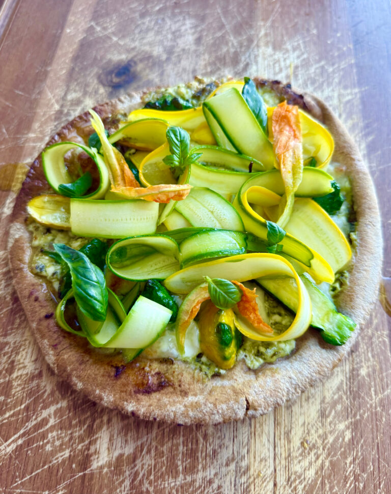 Zucchini Flatbread Pizza