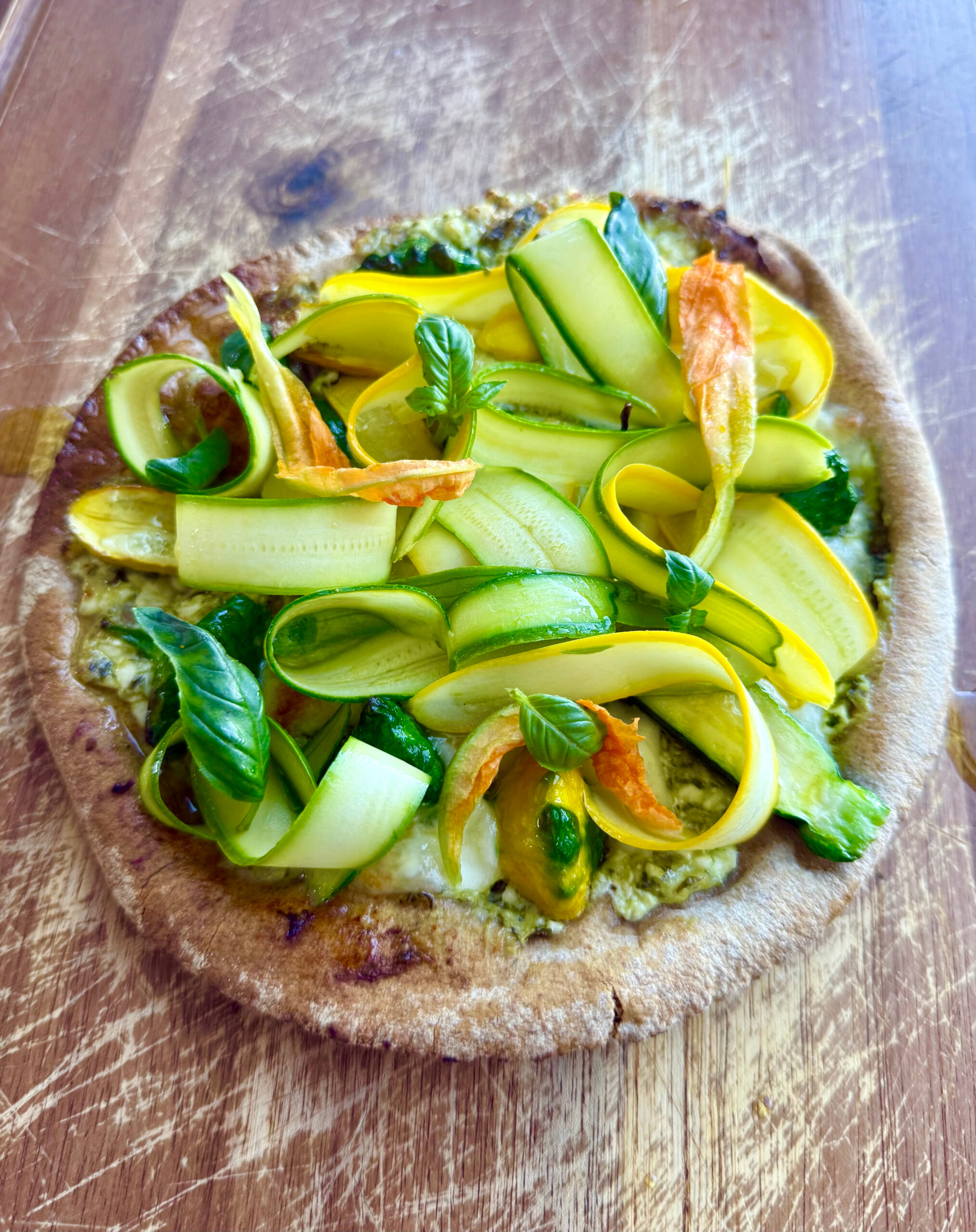 Zucchini Flatbread Pizza